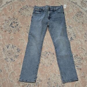 Old Navy Blue Straight Jeans Classic 5 Pocket Denim Built In Flex 14 Plus NEW